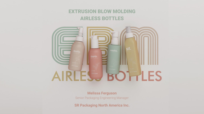 Melissa Ferguson talks about extrusion blow molding airless design at the PACK Players Launch Session, LUXEPACK LOS ANGELES 2023